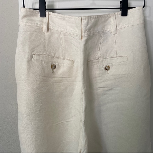 Madewell - Off White - Linen Ankle Pants - Size 8 - Picture 5 of 6